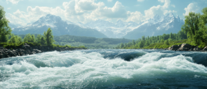 white water landscape scene